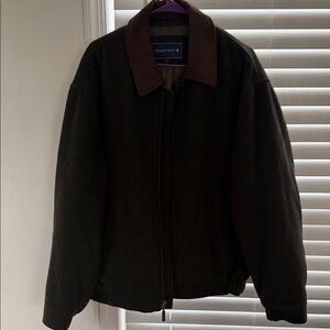 Men’s Brown Wool Jacket with Collar